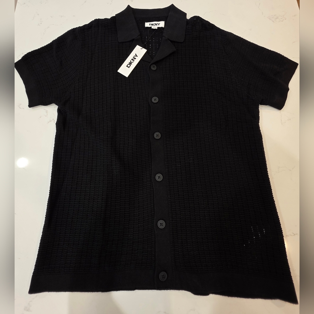 DKNY Men's Shirt Black Size L- Item 075